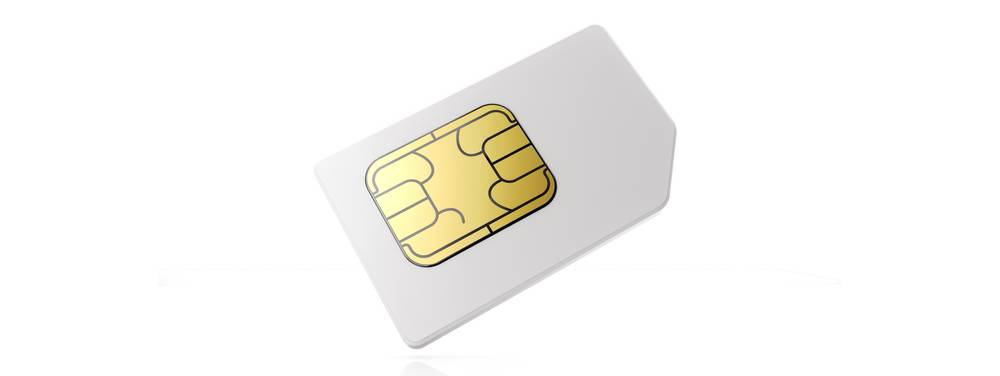Vitt sim-kort som passar med bland annat tele 2 kontantkort